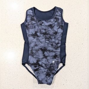 ULTRA SOFT Destira Gymnastics Dance Leotard CXS Extra Small Soft GRAY TIE-DYE